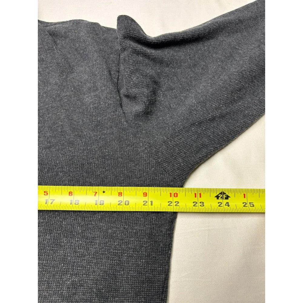 Polo Ralph Lauren Mens Large Long Sleeve Polo Shirt Gray Cotton Pique